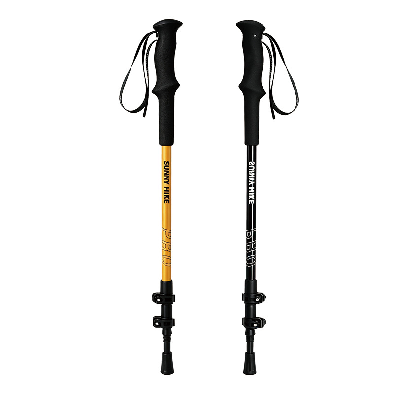 Trekking Pole Carbon - Aluminium-Trekkingstöcke Ultraleicht 3-teiliger Wanderstock mit externer