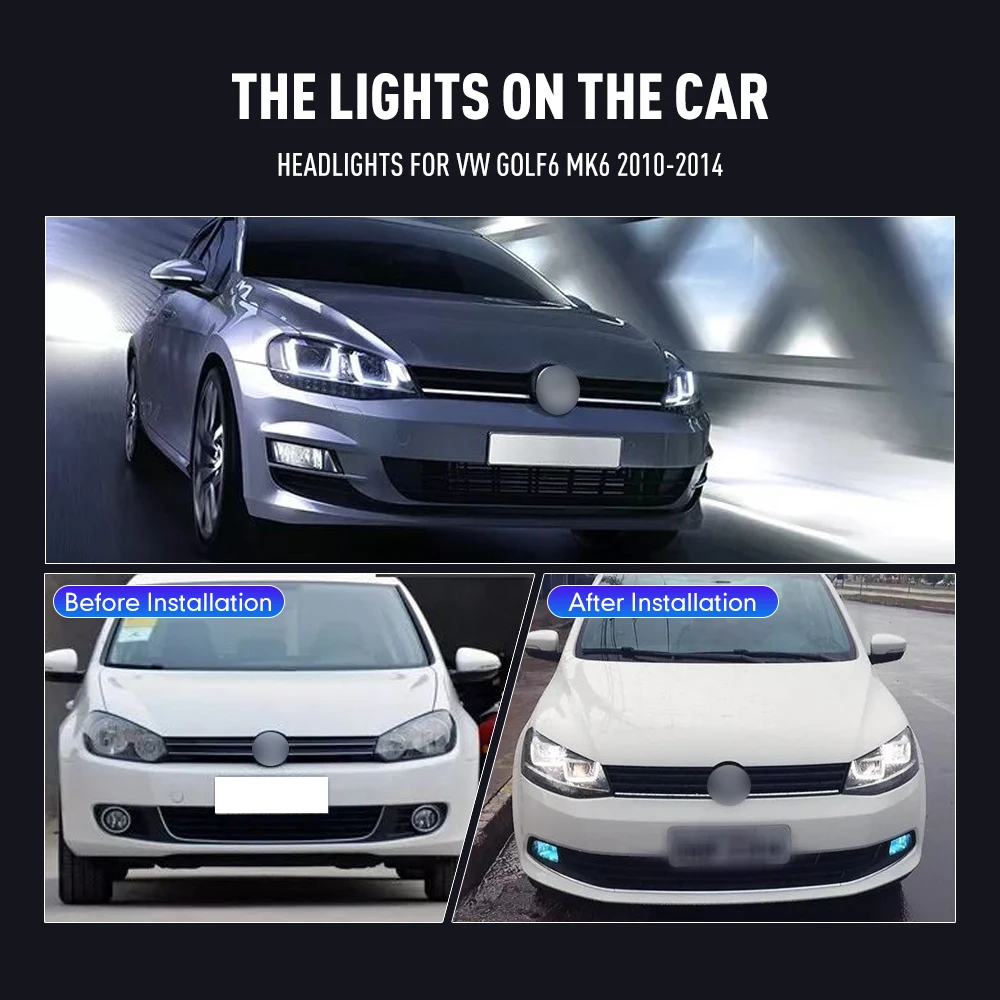 Running Headlamp - 2PCs Auto Styling Kopf Lampe für